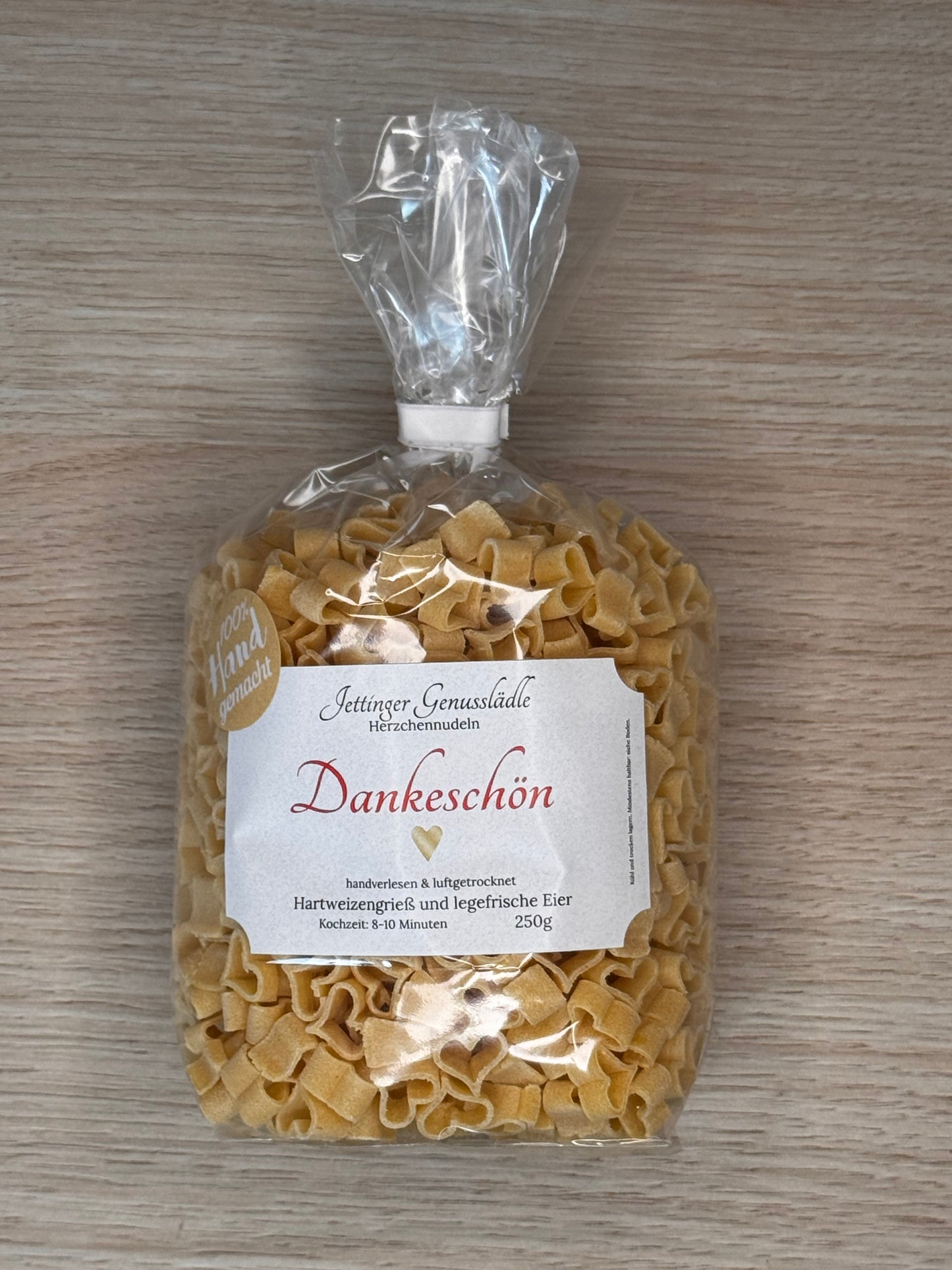 Herzchennudeln Dankeschön