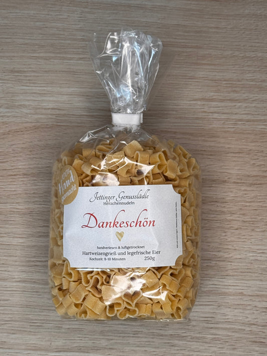 Herzchennudeln Dankeschön