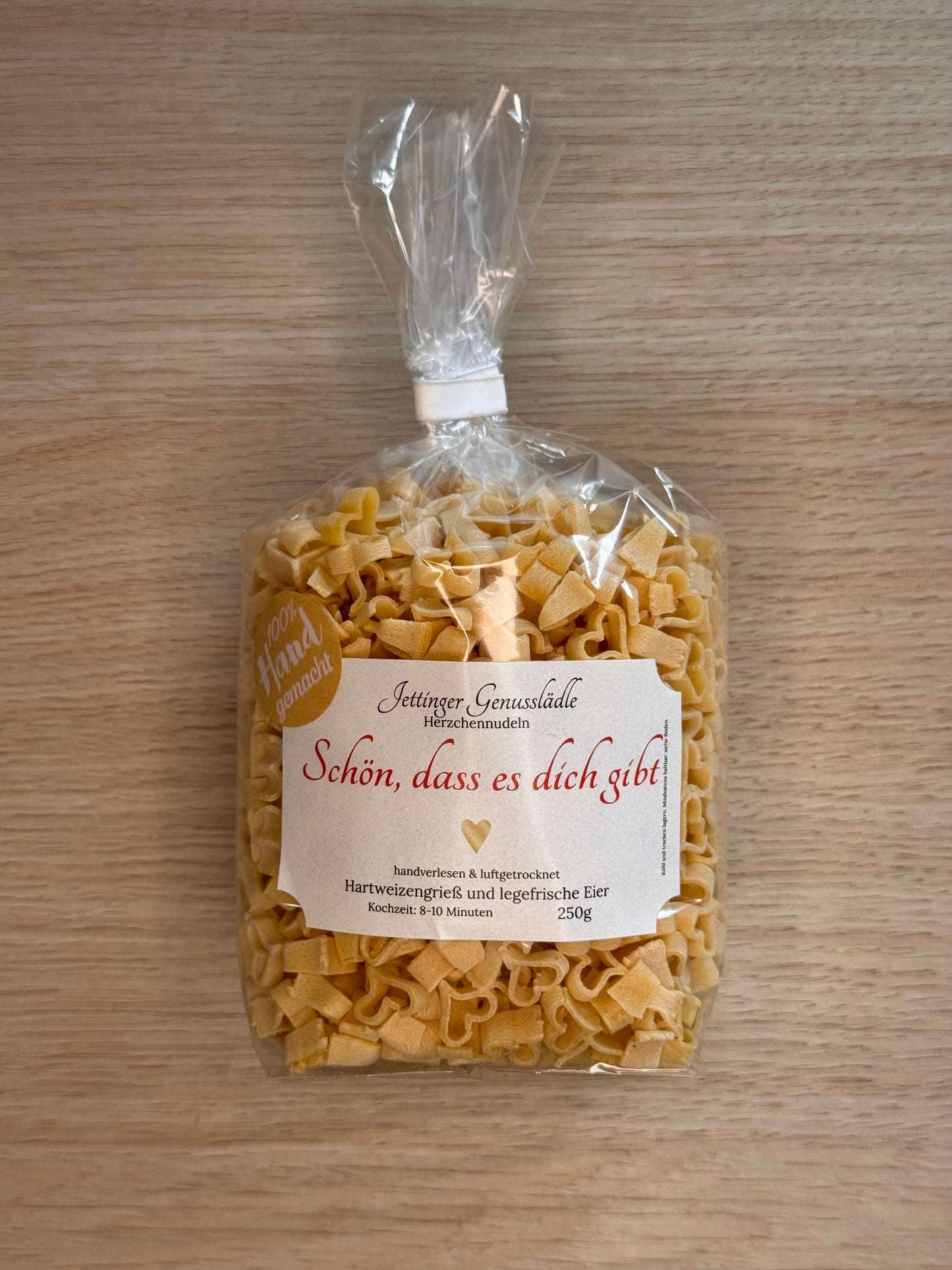 Herzchennudeln Schön das es dich gibt